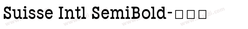 Suisse Intl SemiBold字体转换